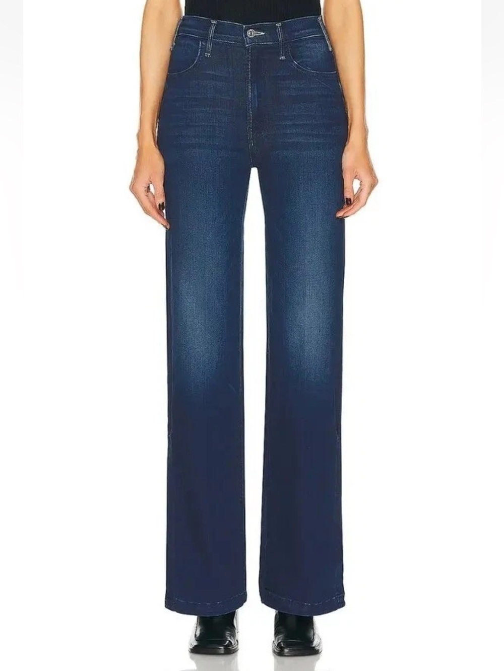 Mother Denim Jeans The Hustler Sidewinder Size 30 Tongue and Chic